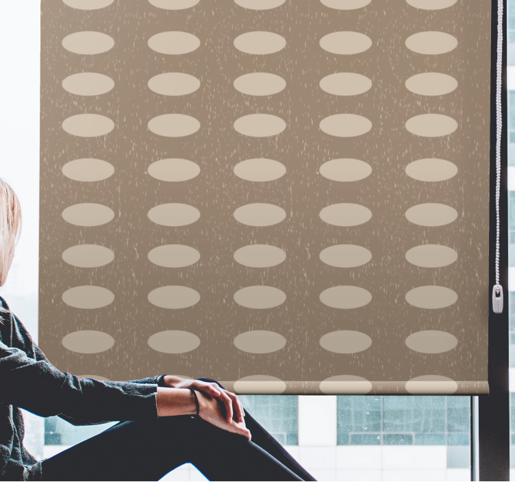 Persiana enrollable textura patrones ovalados elocuentes - TenVinilo