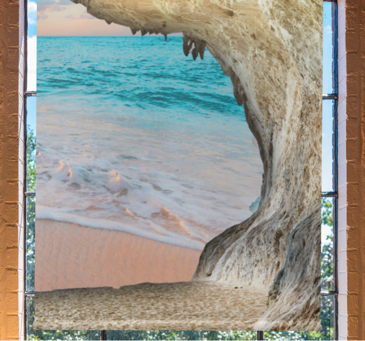 Persiana enrollable vista de la playa de la cueva - TenVinilo