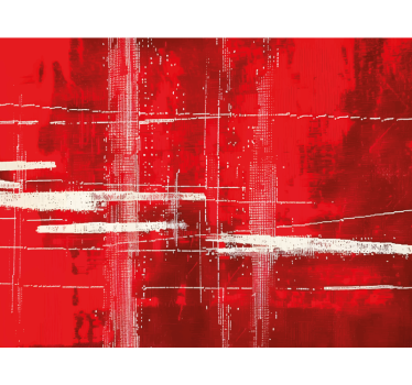 Persiana enrollable roja con diseño de líneas modernas - TenVinilo