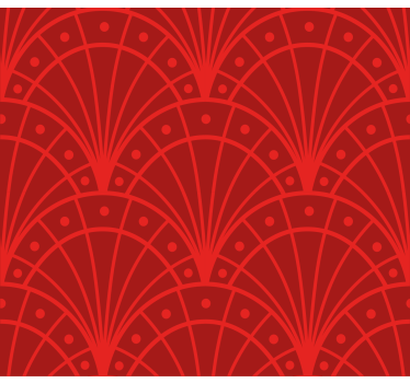 Estor para salón elegante art deco rojo - TenVinilo