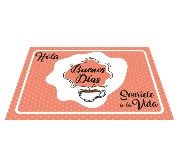 Mantel individual frase sonríe a la vida - TenVinilo