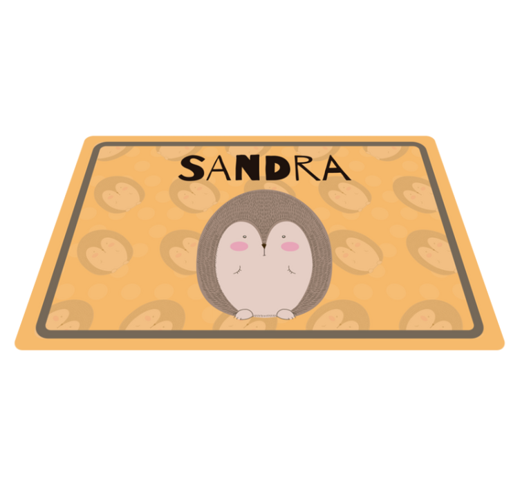 Mantel individual infantil arte de erizo adorable - TenVinilo