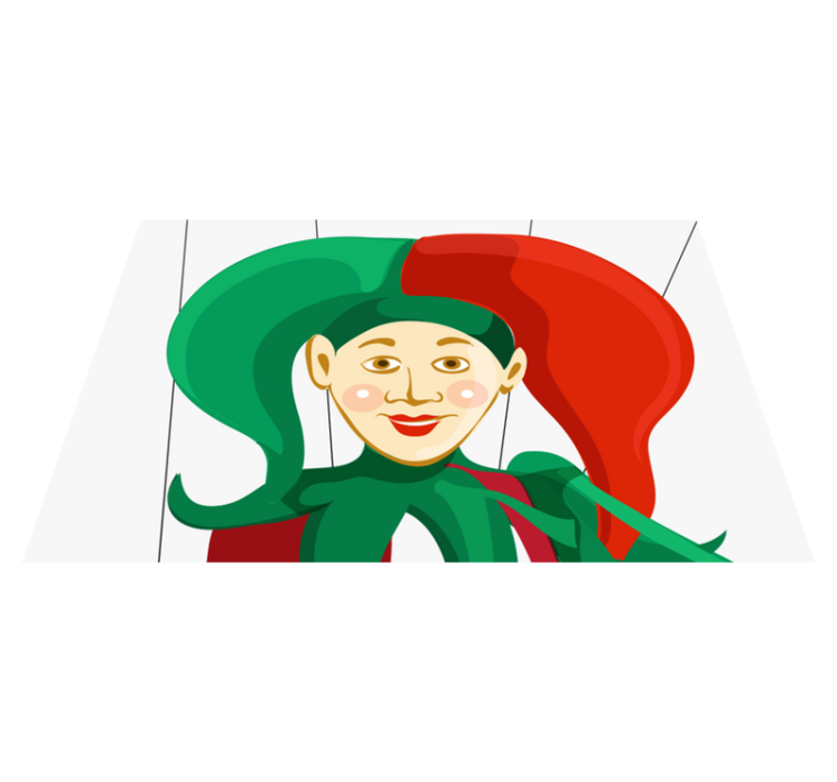 Mantel individual original ilustración de personaje bufón - TenVinilo