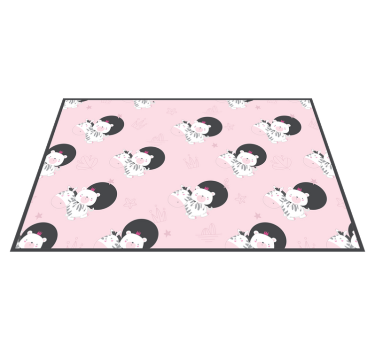 Mantel individual infantil cebra bebé y oso - TenVinilo