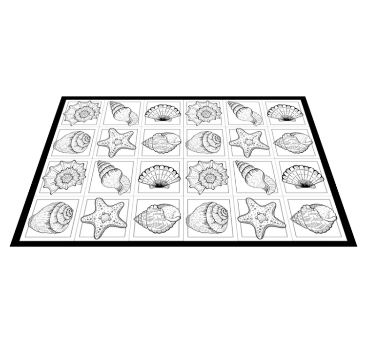 Mantel individual original motivo de conchas - TenVinilo