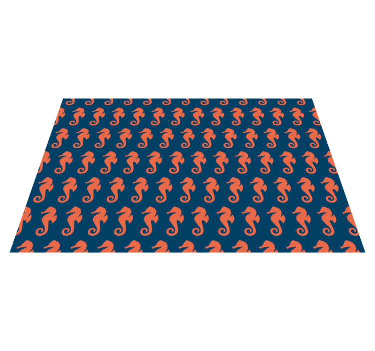 Mantel individual original patrón de caballito de mar - TenVinilo