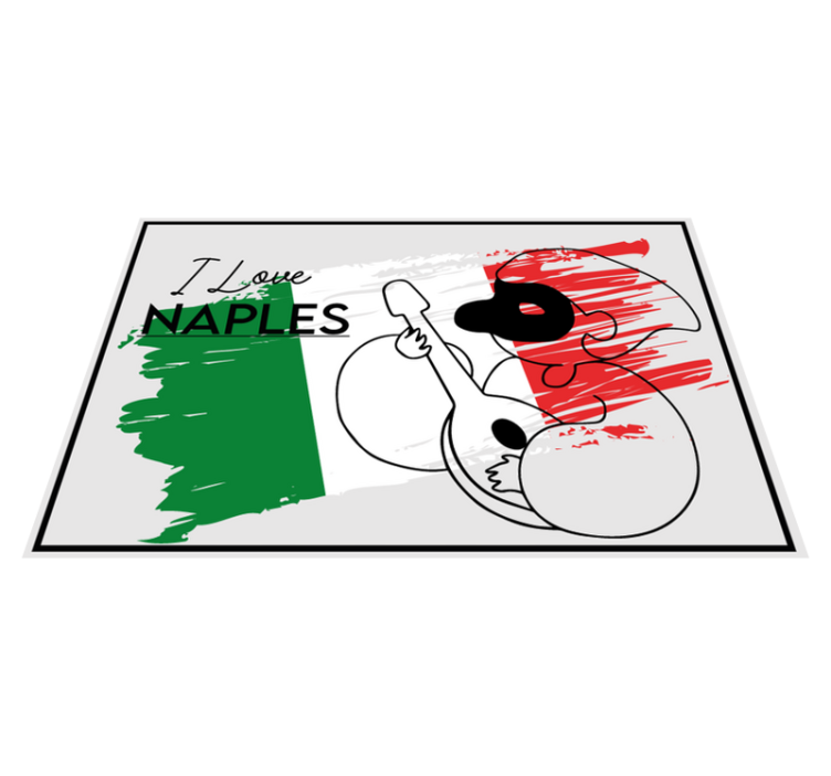 Mantel individual frases te amo nápoles diseño - TenVinilo