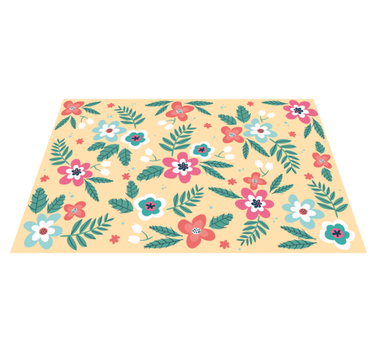 Mantel individual original diseño floral - TenVinilo