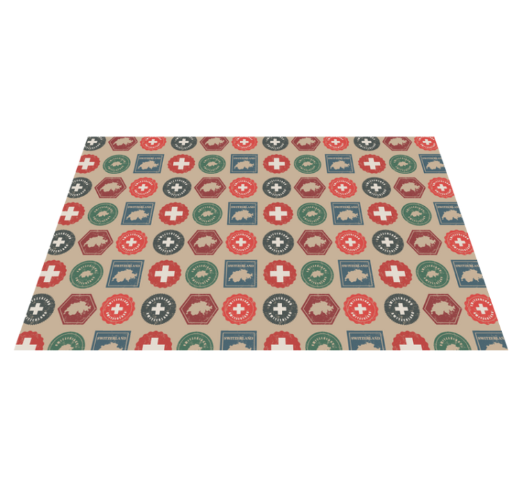Mantel individual original sello de la bandera de suiza - TenVinilo