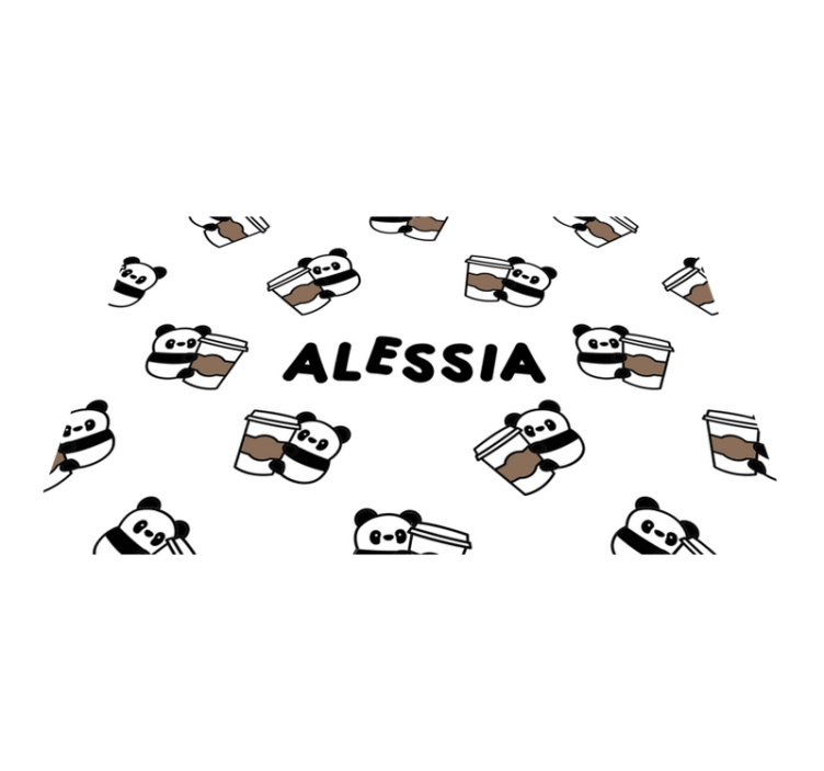 Mantel individual infantil personajes de panda adorables - TenVinilo