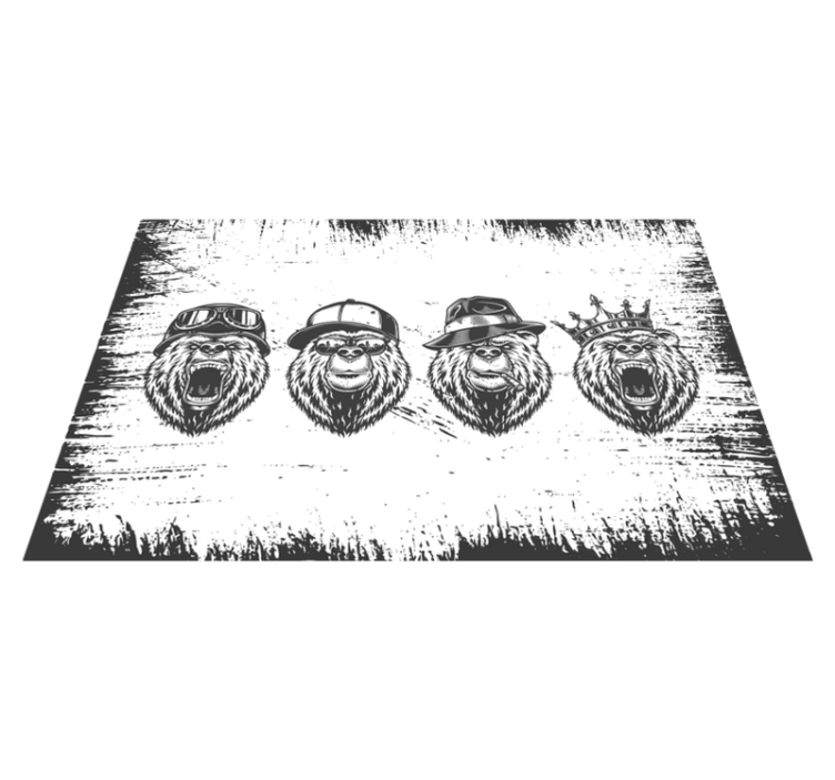 Mantel individual restaurante Oso estilo logo vintage - TenVinilo