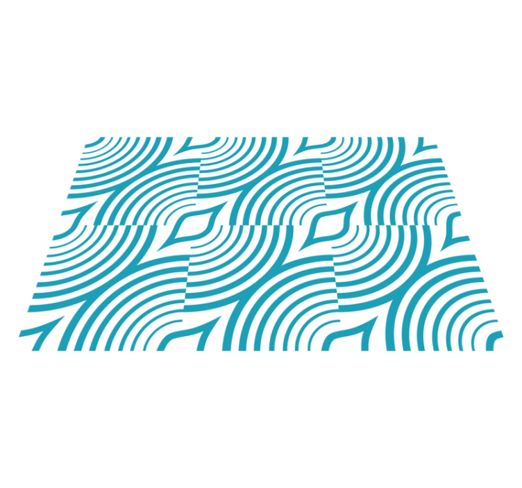 Mantel individual moderno patrón de onda curva - TenVinilo