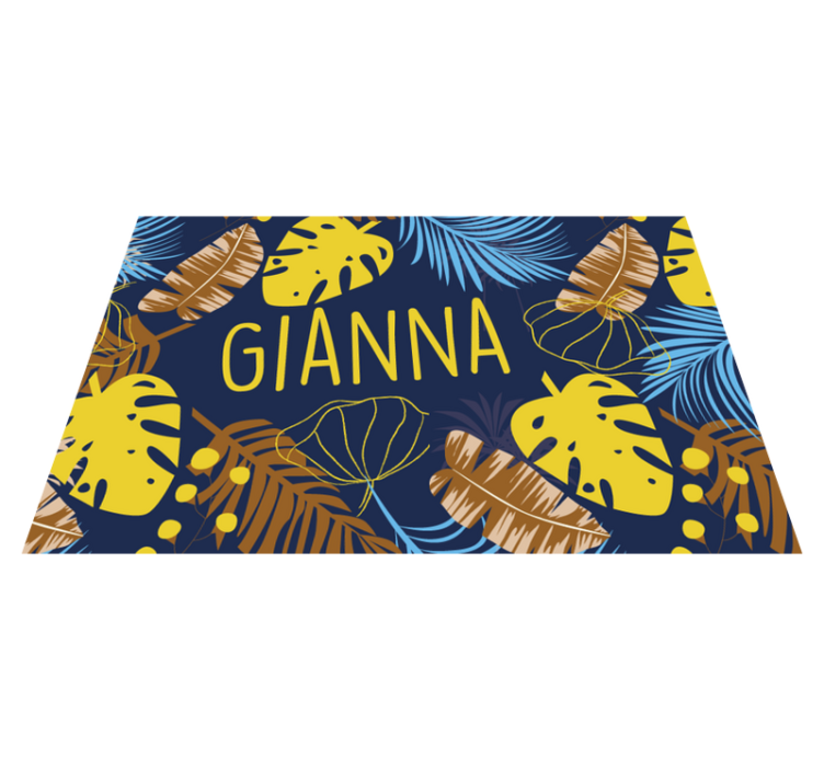 Mantel individual personalizable Flores de colores tropicales - TenVinilo