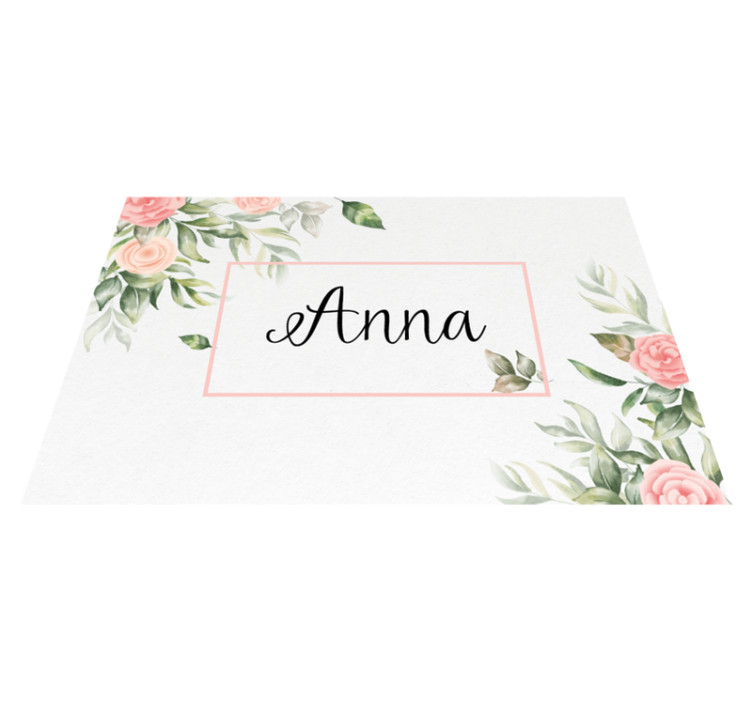 Mantel individual personalizable floral personalizable - TenVinilo