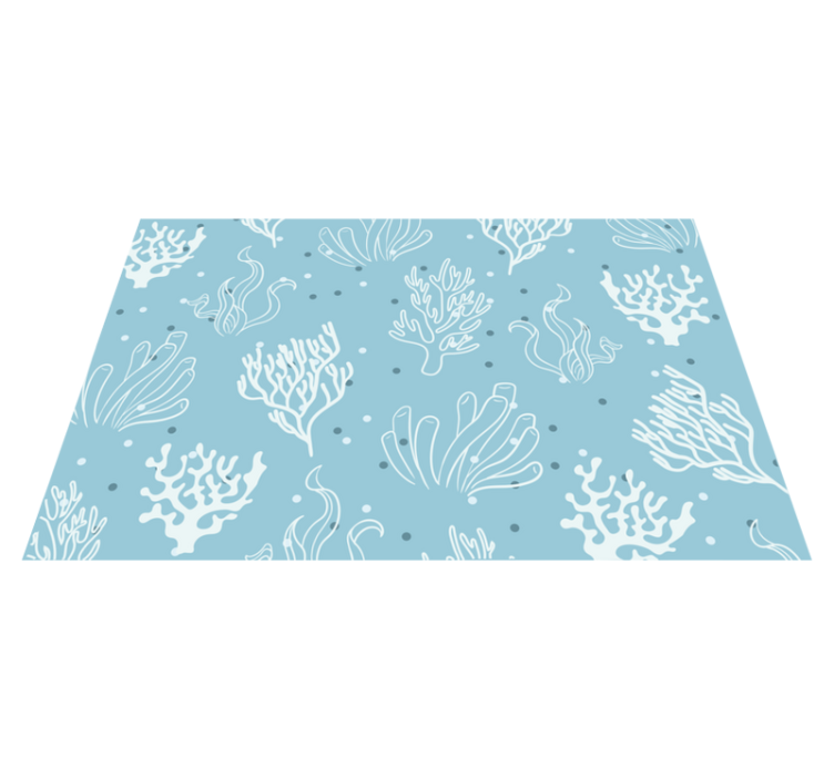 Mantel individual rectangular Patrón de coral dibujado a mano - TenVinilo