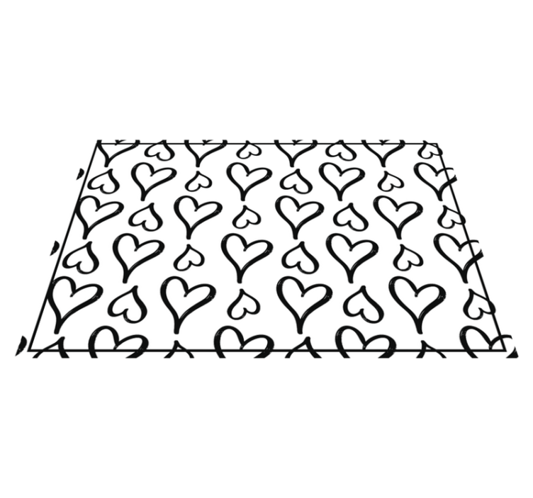 Mantel individual infantil patrón de corazones juguetón - TenVinilo