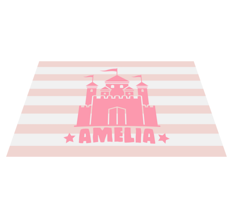 Mantel individual infantil castillo con banderas - TenVinilo