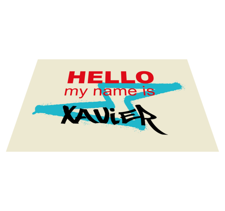 Mantel individual personalizable Mi nombre es tarjeta de graffiti - TenVinilo