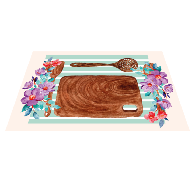 Mantel individual original escena culinaria elegante - TenVinilo