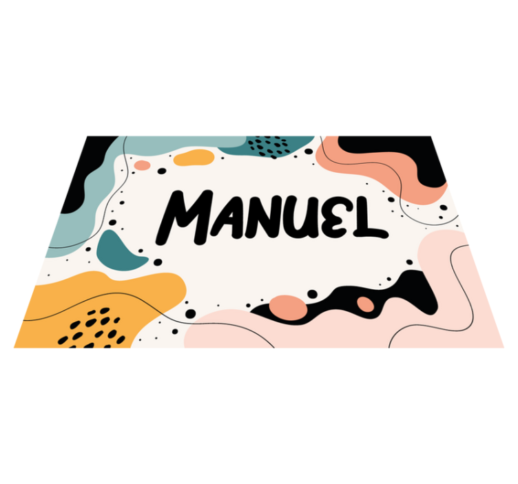 Mantel individual infantil formas abstractas vibrantes - TenVinilo