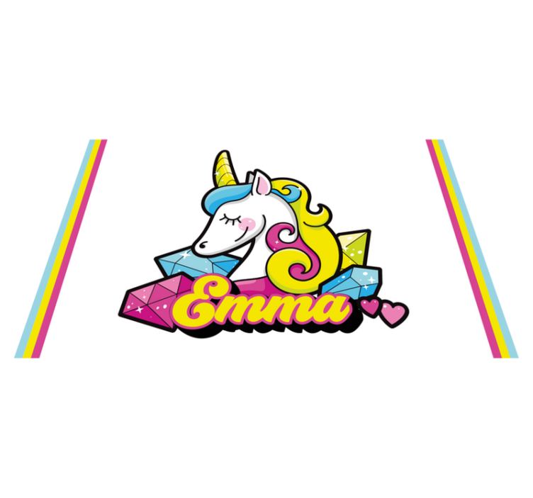 Mantel individual infantil tema gemas de unicornio - TenVinilo