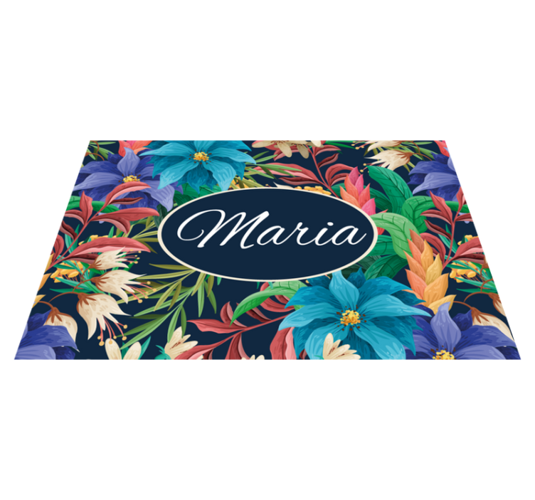Mantel individual personalizable platter floral - TenVinilo
