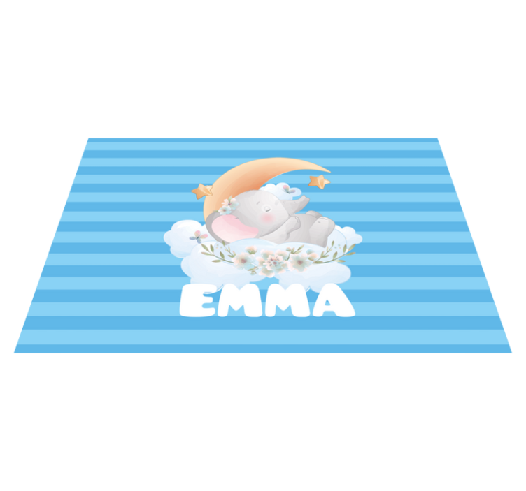 Mantel individual infantil diseño de elefante adorable - TenVinilo