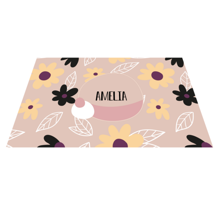 Mantel individual infantil estampado botánico personalizado - TenVinilo