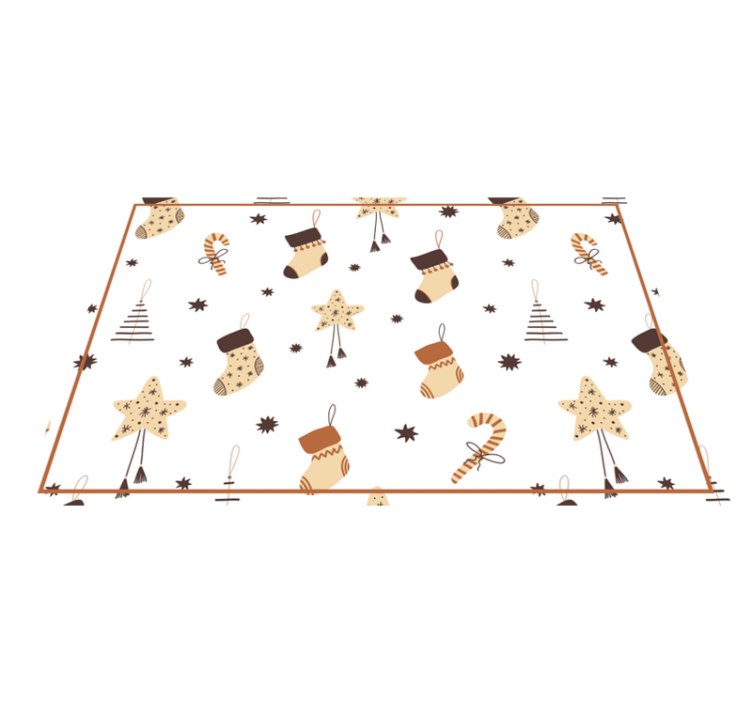 Mantel individual navideño con diseño de calcetines festivos - TenVinilo