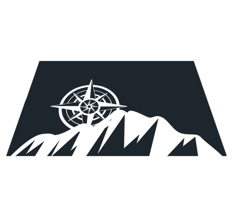 Mantel individual frases diseño brújula montaña - TenVinilo