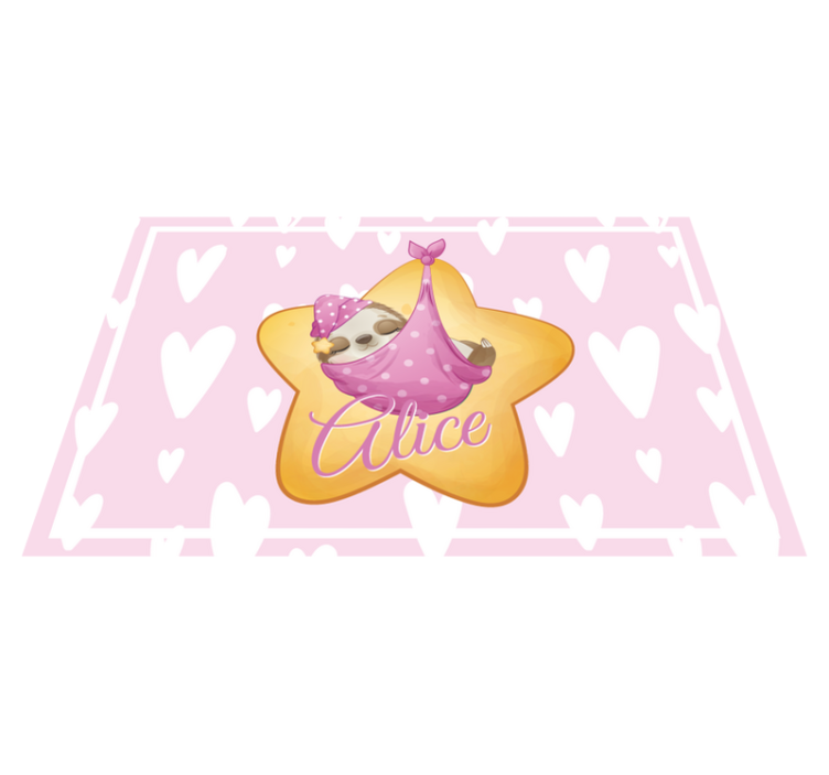 Mantel individual infantil perezoso en estrella - TenVinilo