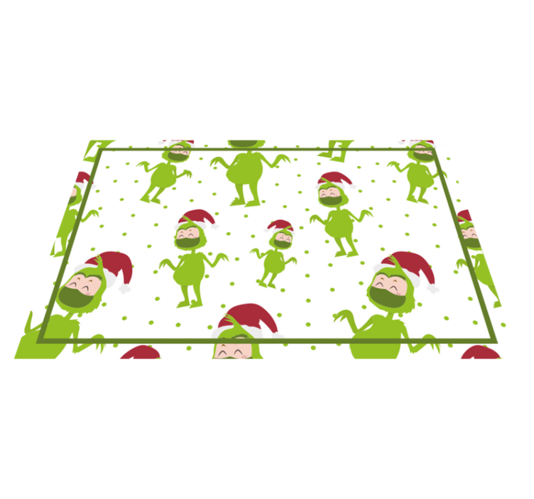 Mantel individual navideño Feliz navidad con cara de mascara - TenVinilo