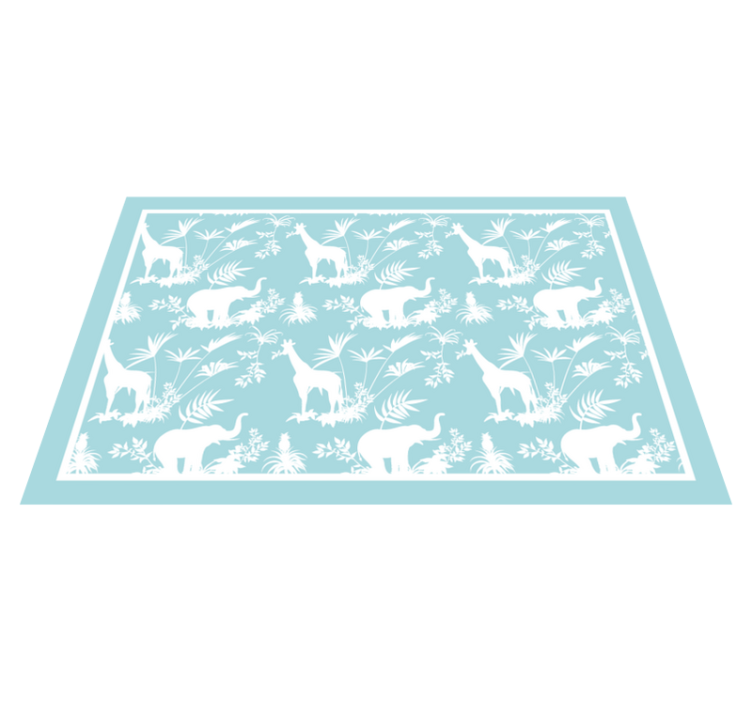 Manteles individuales de vinilo con diseño vintage de jungle toil - TenVinilo