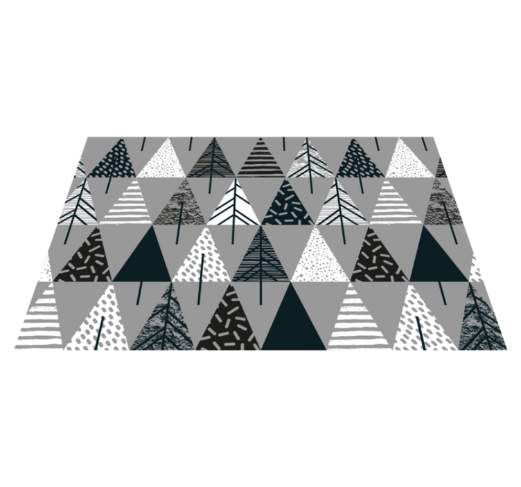 Mantel individual navideño con patrón de pinos estilizados - TenVinilo