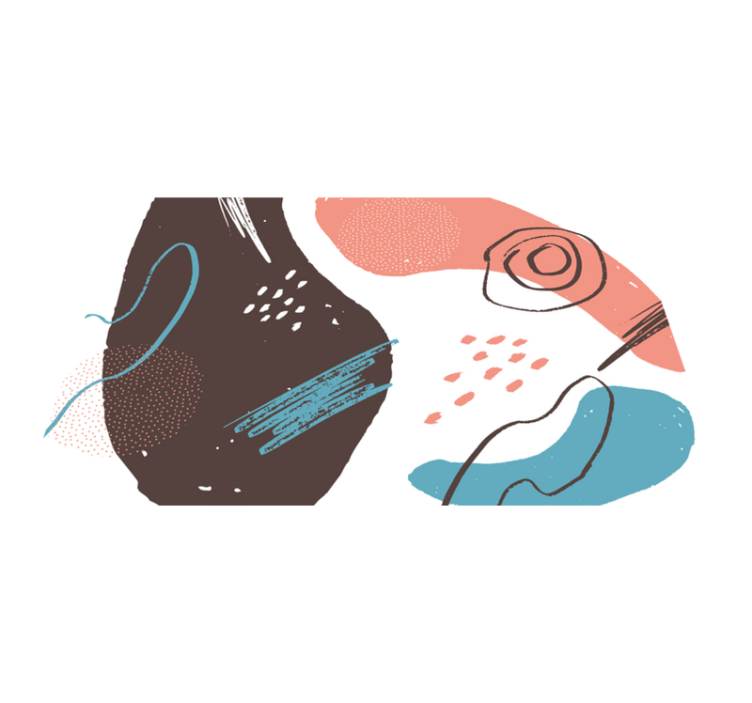 Mantel individual moderno formas abstractas vivas - TenVinilo