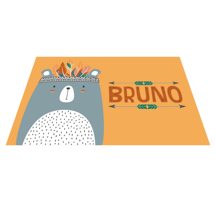 Mantel individual infantil ilustración de oso lindo - TenVinilo