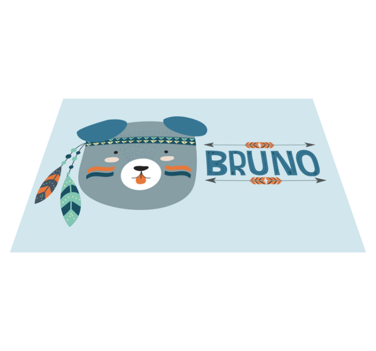 Mantel individual infantil cabeza de oso lindos - TenVinilo