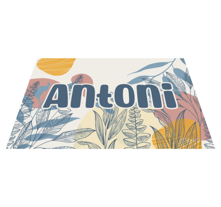 Mantel individual original diseño elegante de nombre - TenVinilo