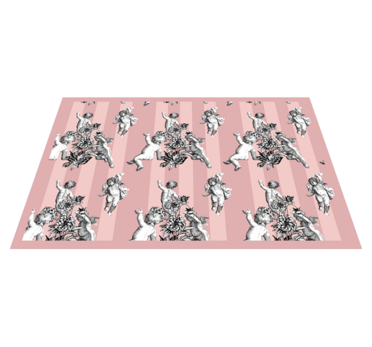 Mantel individual original querubines angelicales florales - TenVinilo