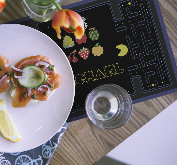 Mantel individual infantil juego comecocos - TenVinilo