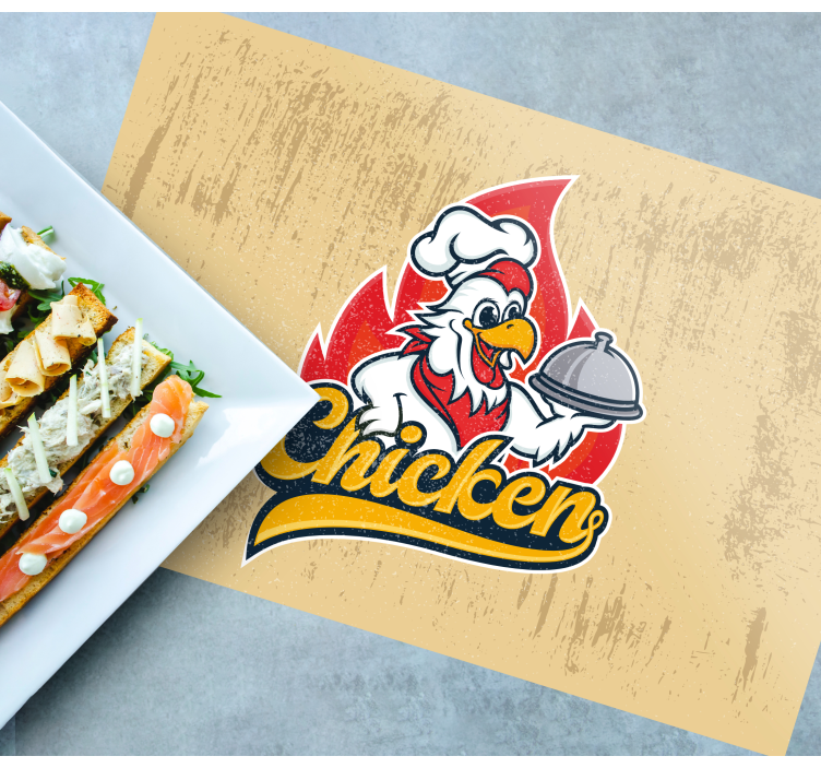 Mantel individual original Chef de pollo vintage - TenVinilo