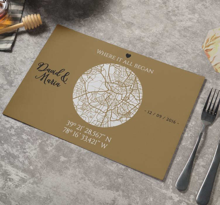 Mantel individual original Donde todo comenzo - TenVinilo