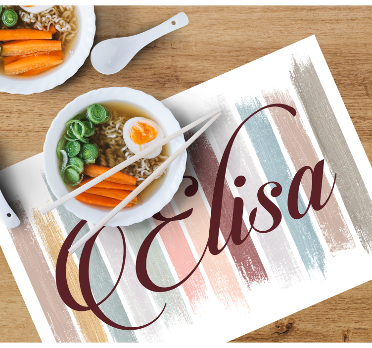 Mantel individual original Pinceladas de pintura de tono tierra - TenVinilo