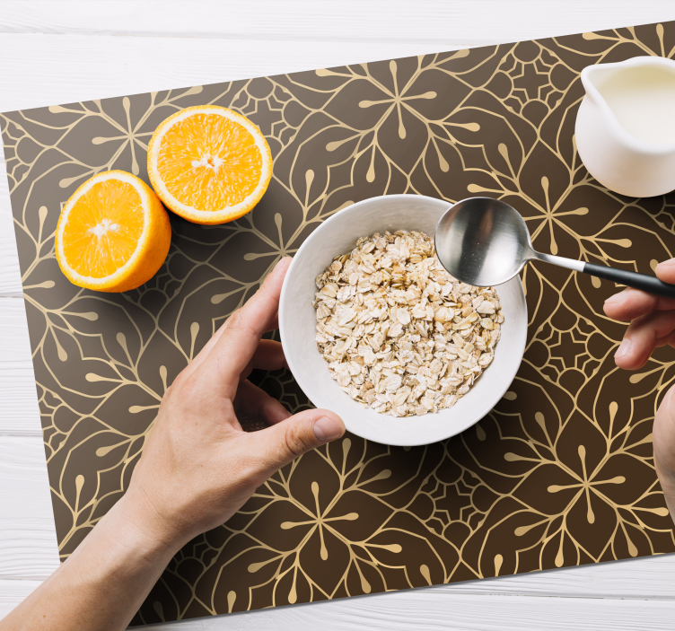 Manteles individuales elegantes Decoración de arte floral - TenVinilo