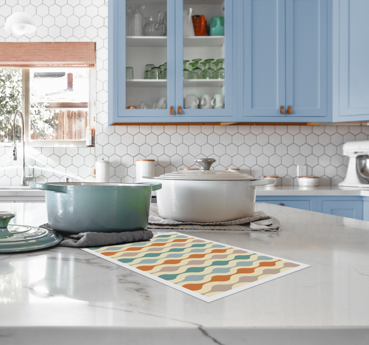 Mantel individual moderno patrón de color ondulado - TenVinilo