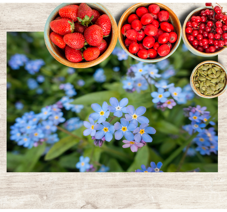 Mantel individual original delicado arreglo floral - TenVinilo