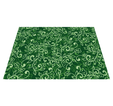 Mantel individual patrón floral verde - TenVinilo