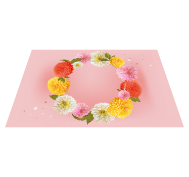 Mantel individual original acento floral circular - TenVinilo