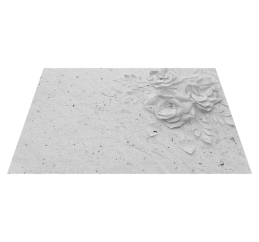 Mantel individual patrón relieve floral elegante - TenVinilo