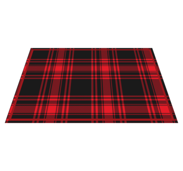 Mantel individual imitación Patrón de cuadros rojo y negro de tar - TenVinilo